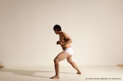 Underwear Martial art Man Asian Moving poses Average Short Black Dynamic poses Academic